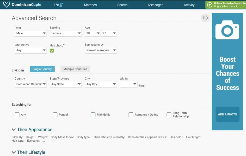 dominicancupid filters